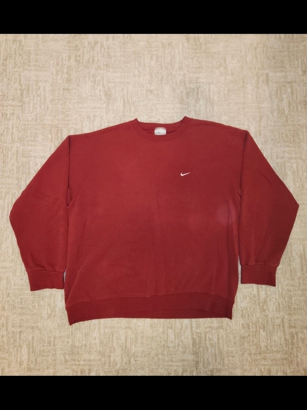 Nike Men's Deep Red Crewneck Sweatshirt